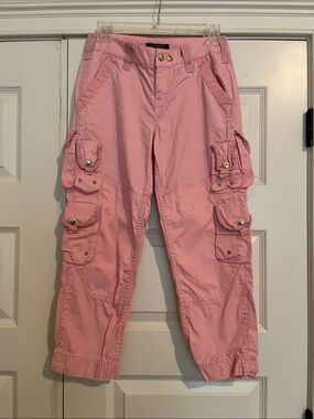 Ralph Lauren Pink Cargo Cropped Pants
